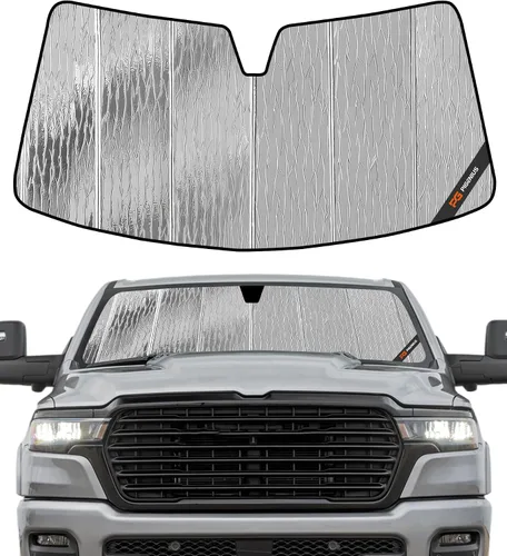 Vista 18 de Pigenius Parasol de Parabrisas para Dodge Ram 1500 2002-2008 Protección Solar para Ventana Delantera - Salvaguarda