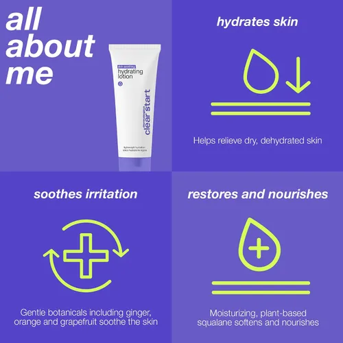 Vista 7 de Dermalogica Clear Start Skin Loción hidratante calmante para la piel, hidratante ligera para piel seca + sensible con ácido hialurónico y escualano