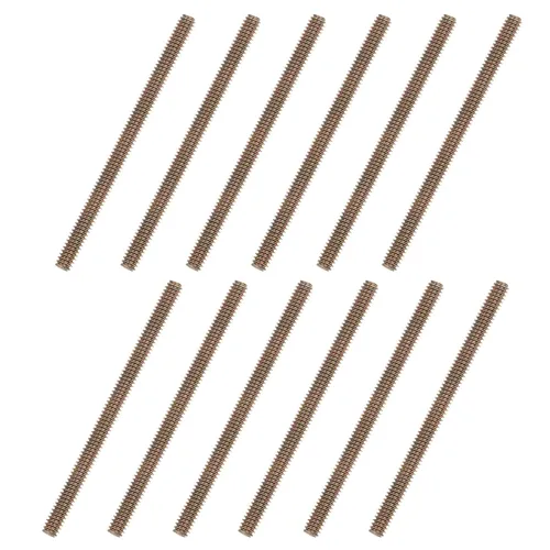 Vista 14 de uxcell 8 piezas de zinc de color totalmente roscado varilla 1/4"-20, 2" longitud, tornillo de rosca de acero al carbono para montaje de muebles