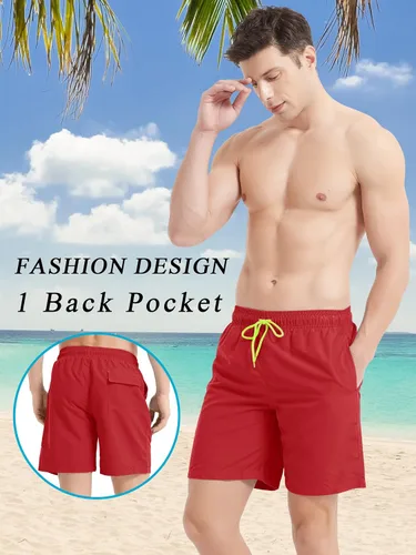 Vista 3 de TACVASEN Men's Summer Swim Trunks Quick Dry Surf Boardshorts Bathing Suit Shorts with Mesh Lining