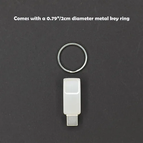 Vista 7 de 32GB Mini Dual USB A 3.1 y C Flash Key Drive OTG para PC/MacBook/Laptop/Tablet/Smartphone, Metal Silver U-Key