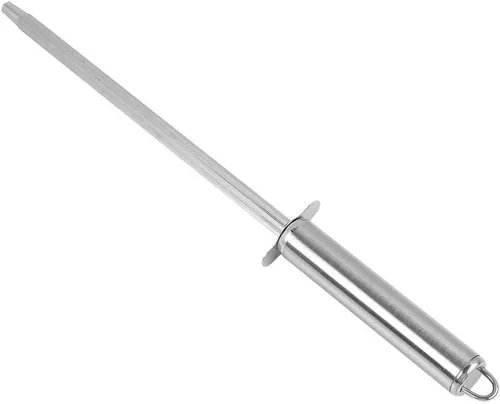 Vista 8 de Varilla de afilar cuchillos de acero inoxidable, barra de acero profesional para afilar cocina con mango ergonómico, diseño antideslizante para #1