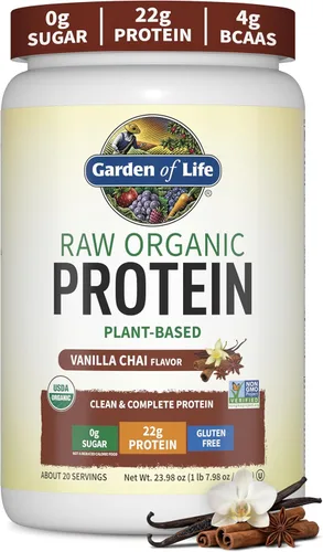 Vista 8 de Polvo de proteína vegana orgánico con vitaminas y probióticos; batido de proteínas puro, sin azúcar, chocolate, bandeja de 10 porciones