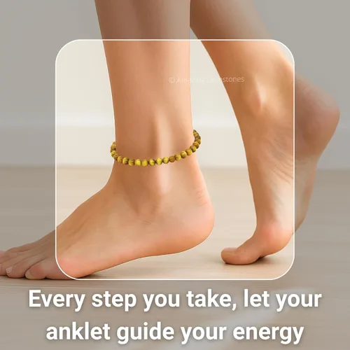 Vista 233 de Amazing Gemstone Crystal Anklet Ankle Bracelets for Women - Waterproof Beaded Healing Crystal Anklets, Plus Size Chakra Gemstone Bead Anklet