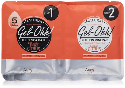 Vista 7 de AvryBeauty Gel-Ohh Jelly Spa Bath paquete de 3, Citrus Fresh, aroma cítrico, vitamina C, pedicura de gelatina, servicios de salón, pedicura