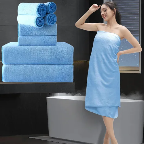 Vista 22 de Toalla de baño extra grande de 4 piezas (35 x 70 pulgadas), toalla de baño ultra suave de gran tamaño, juego de toallas de baño para baño, hotel