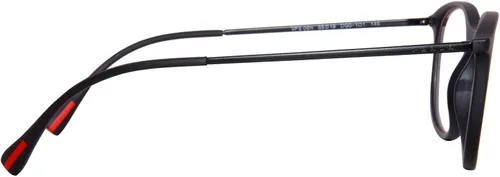 Vista 3 de Prada Linea Rossa Clear Demo - Gafas redondas para hombre PS 06NV DG01O1 55, Caucho negro