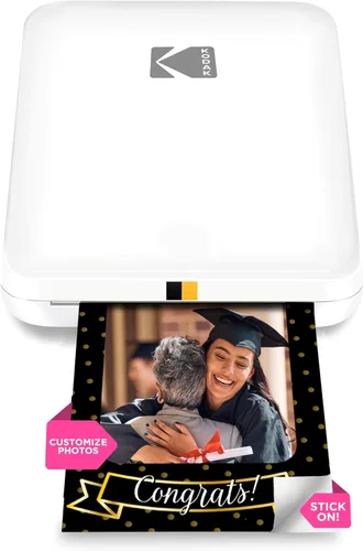 Vista 2 de KODAK Step Slim - Impresora instantánea de fotos para smartphone portátil y elegante, inalámbrica - Fotos adhesivas de 5 x 8 cm en Zink - Imprime