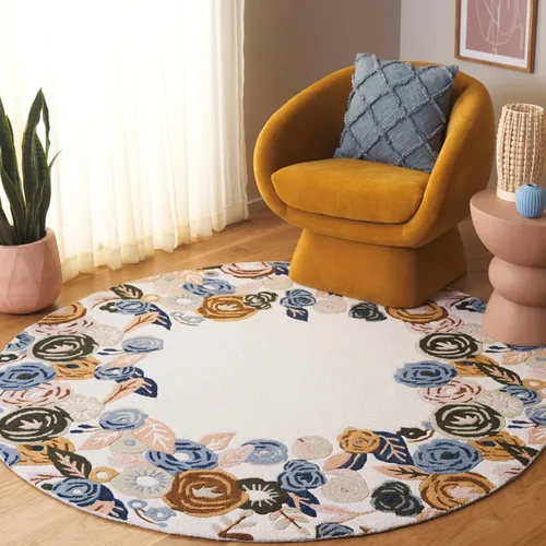 Vista 12 de SAFAVIEH Chelsea Collection - Alfombra de pasillo, 2 pies 3 pulgadas x 8 pies, azul y marfil, diseño geométrico, ideal para zonas de alto tráfico