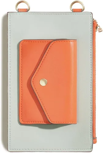 Vista 3 de ROWNYEON Monederos pequeños para teléfono celular para hombres y mujeres, portátil, ligero, casual, diario, para viajes, tarjetero de crédito