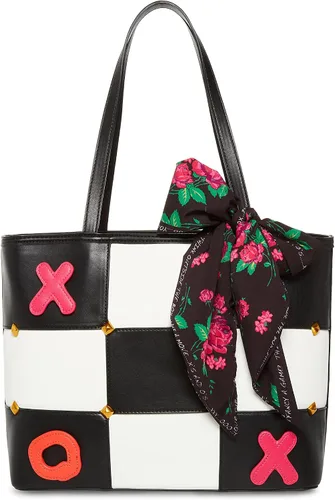 Vista 6 de Betsey Johnson Tic Tac Tote, NegroBlanco, NegroBlanco