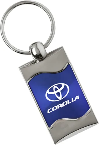 Vista 2 de AU-TOMOTIVE GOLD, INC. Llavero rectangular azul con licencia oficial para Toyota Corolla, Azul