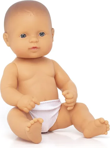 Vista 15 de Muñeca de bebé recién nacida Miniland, anatómicamente correcta, 12.63 pulgadas, Chica africano