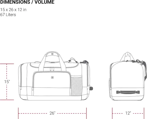 Vista 4 de Bolsa de lona SwissGear Apex para viajes y gimnasio con sistema de cordón elástico