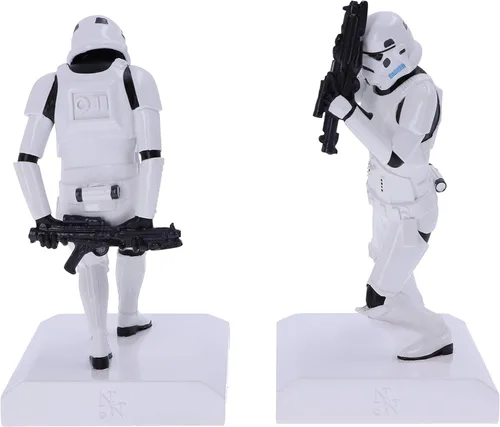 Vista 4 de Nemesis Now Figuras Originales de Stormtrooper para Sostener Libros, 18.5cm, Resina, Blanco, Mercancía Oficial Original de Stormtrooper, Dos Figuras