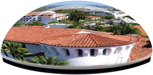 Vista 3 de USA America Santa Bárbara imán de nevera 3D cristal cristal turístico ciudad viaje recuerdo colección regalo fuerte refrigerador etiqueta engomada