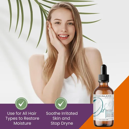 Vista 7 de Dr Joe Lab Aceite de escualano puro derivado de plantas, refinado prensado en frío de aceitunas, aceite portador vegano sin diluir para cara, piel