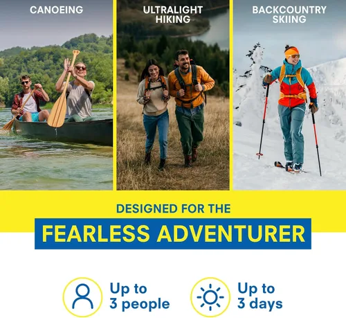 Vista 2 de Adventure Medical Kit Ultraligero / Impermeable Kit médico .7 – Hasta 3 personas, hasta 3 días – Incluye vendajes, elementos esenciales de ampolla