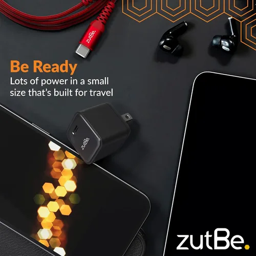 Vista 5 de zutBe Cargador de pared USB-C de 30 W, carga rápida PD PPS para iPhone 17, 16/15/14/13 Pro Max, Galaxy S23/S22, Pixel 8/7, iPad Pro/Mini