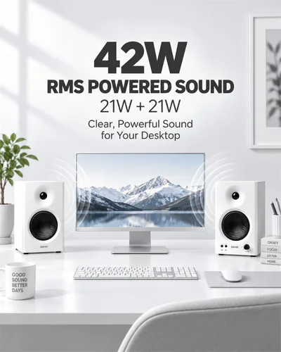 Vista 4 de Edifier MR4 - Altavoces para monitor de estudio, 42 W 4 pulgadas