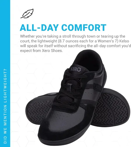 Vista 4 de Xero Shoes Kelso Shoes for Women Tennis, Walking, Work & Nursing Women's Shoes Barefoot Feel, Zero Drop Heel, Wide Toe Box, Casual Minimalist
