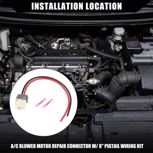 Vista 3 de Conector de Enchufe de Motor Soplador Arnés de Cables 8" Kit Coleta con Conectores Termorretráctiles para Kia Forte 2013-2018/8 Pulgadas Kit