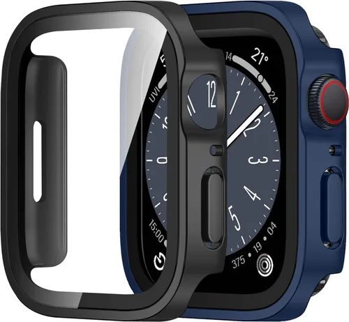 Vista 29 de Amizee Paquete de 2 fundas compatibles con Apple Watch de 1.575 pulgadas Series 6/5/4/SE con protector de pantalla integrado, carcasa rígida