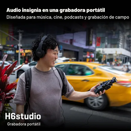 Vista 3 de Grabadora práctica Zoom H6studio de 8 pistas de 32 bits de coma flotante Clip-Free Audio with 32-Bit Float, 8 Tracks, Gain Knobs, F-Series