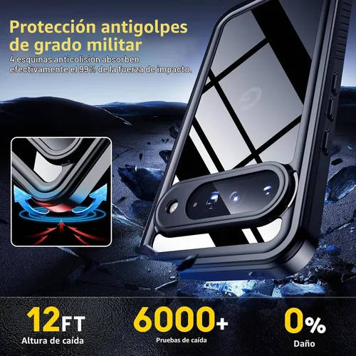 Vista 4 de SPIDERCASE para Google Pixel 10 Funda impermeable, [Protección contra caídas de grado militar de 12 pies] [Resistencia al agua IP68]