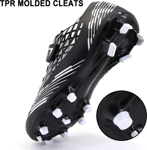 Vista 5 de Zapatos de fútbol para niños y niñas, zapatos de fútbol FGAG para interiores y exteriores, zapatos de entrenamiento para adolescentes