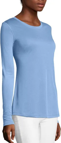 Vista 3 de Hanes Camiseta Sport Cool Dri Performance para mujer, manga corta o larga