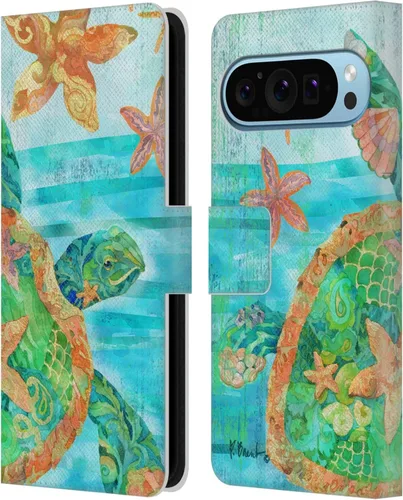 Vista 17 de Head Case Designs Officially Licensed Paul Brent Agate Mermaid Coastal Leather Wallet Case Compatible with Google Pixel 9 / Pixel 9 Pro