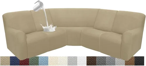 Vista 78 de Fundas impermeables de sofá reclinable modular para sofás reclinables, lavable en forma de L, para perros, fundas elásticas para sofá reclinable