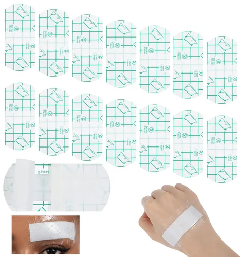 Vista 7 de 40 cintas para cejas, cubiertas desechables para cejas para ducha, cinta protectora impermeable, maquillaje permanente, cuidado posterior