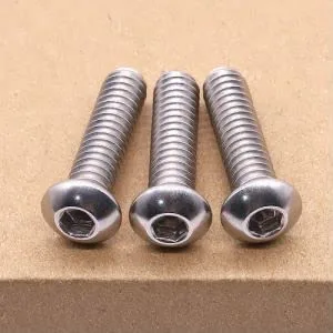 Vista 3 de 10-32 x 1" (50 PCS) Tornillos de cabeza de botón, acero inoxidable 304 (18-8), rosca completa, rosca fina UNF, ASME/ANSI B18.3-11