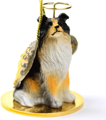 Vista 53 de Conversation Concepts Adorno navideño: Chihuahua, pelo largo 19-Dorado