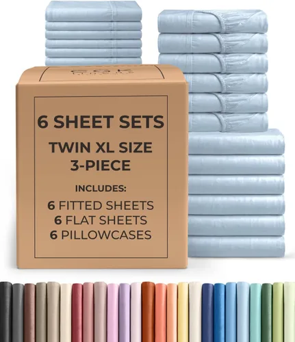 Vista 133 de Pack of 2, Twin Size 3 Piece Sheet Set - Breathable & Cooling - White