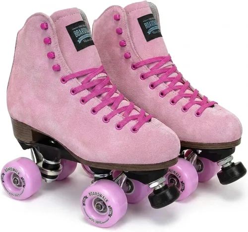 Vista 5 de Sure-Grip Boardwalk - Patines de ruedas unisex para exteriores con botas de cuero retro y ruedas 82A
