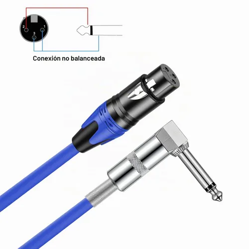 Vista 3 de (2 unidades/1.5 pies) XLR hembra a 1/4 TS ángulo recto, cable de micrófono hembra de 1/4 TS a XLR hembra, para mezclador de micrófono, instrumentos