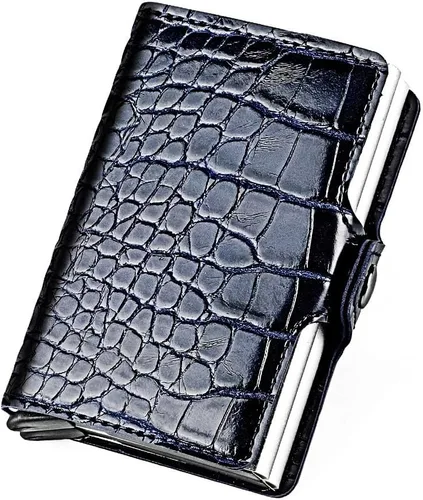 Vista 11 de Cartera de bloqueo RFID ultrafina para tarjetas de crédito con tarjetero seguro, 1468-2, Minimalista