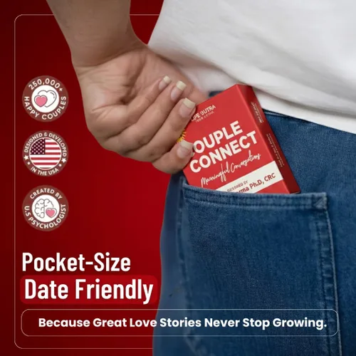 Vista 5 de Life Sutra Couple Connect juego para parejas, regalo para el Día de San Valentín, juego para recién casados, 150 tarjetas de conversación, diseñado