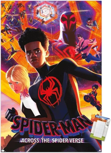 Vista 18 de Trends International Marvel Spider-Man: Across The Spider-Verse - Póster de pared de hoja del grupo uno, 22.4 pulgadas de largo x 14.7 pulgadas
