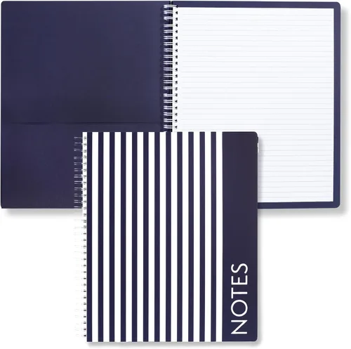 Vista 30 de Steel Mill & Co - Lindo cuaderno de espiral grande con rayas universitarias, 11 x 9.5 pulgadas con tapa dura duradera y 160 páginas forradas, puntos