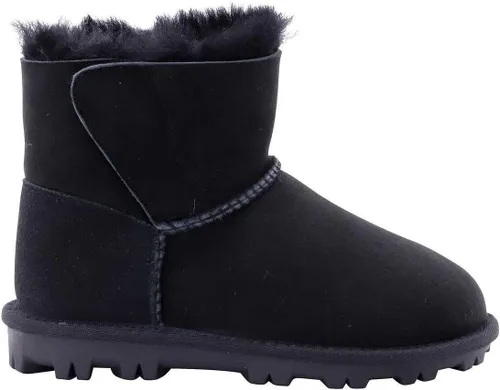 Vista 2 de Botas de piel de oveja para mujer (9, negro, numéric_9), Negro