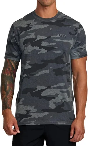 Vista 2 de RVCA Camiseta deportiva de manga corta con cuello redondo para hombre