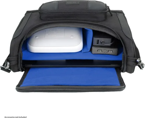 Vista 3 de USA Gear Estuche portátil para impresora fotográfica, bolsa de mensajero con separadores de acolchado compatible con Canon Selphy CP1500, Selphy
