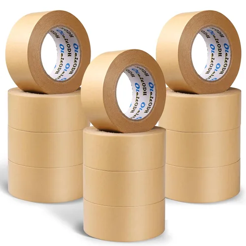 Vista 10 de Oleitodh 36 rollos de cinta de embalaje marrón con dispensador, cinta de envío resistente de 1.88 pulgadas x 60 yardas, repuestos de cinta