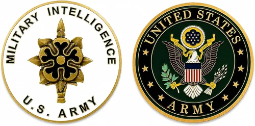 Vista 2 de Moneda de desafío de inteligencia militar del ejército