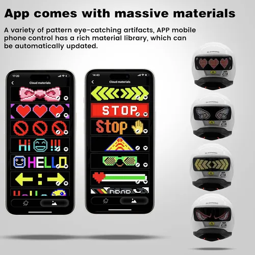 Vista 3 de Full Face Motorcycle Helmet - DOT Approved, App Programmable Rear Display, USB Charging, Adult Dirt Bike Helmet for Men & Women