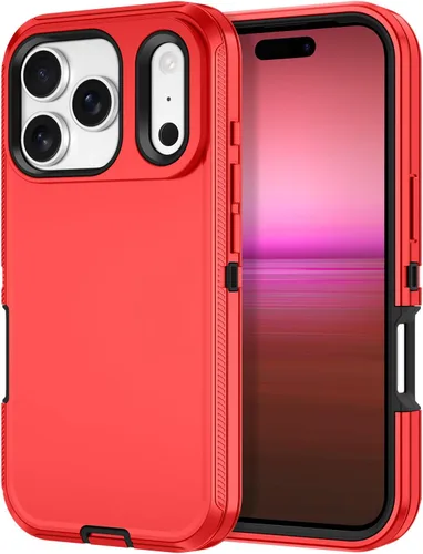 Vista 16 de I-HONVA Funda para iPhone 17 a prueba de golpes, a prueba de polvo y caídas, 3 capas de protección de cuerpo completo [sin protector de pantalla]